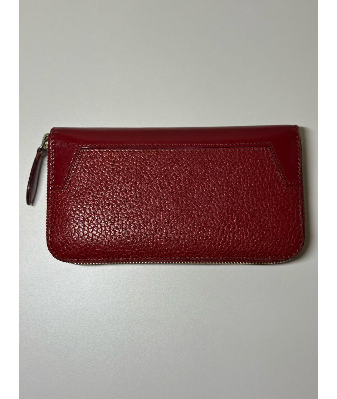 BURBERRY Красный кожаный кошелек, фото 3