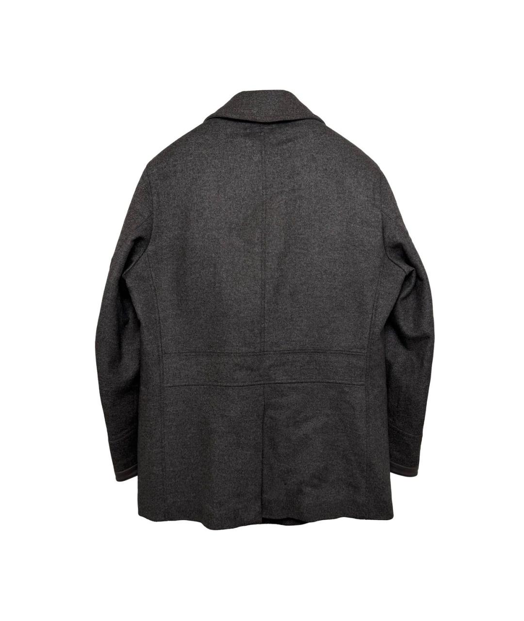 BRIONI Коричневое хлопковое пальто, фото 3