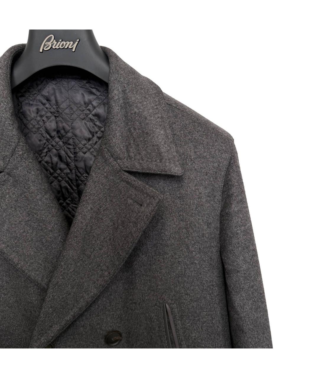 BRIONI Коричневое хлопковое пальто, фото 2