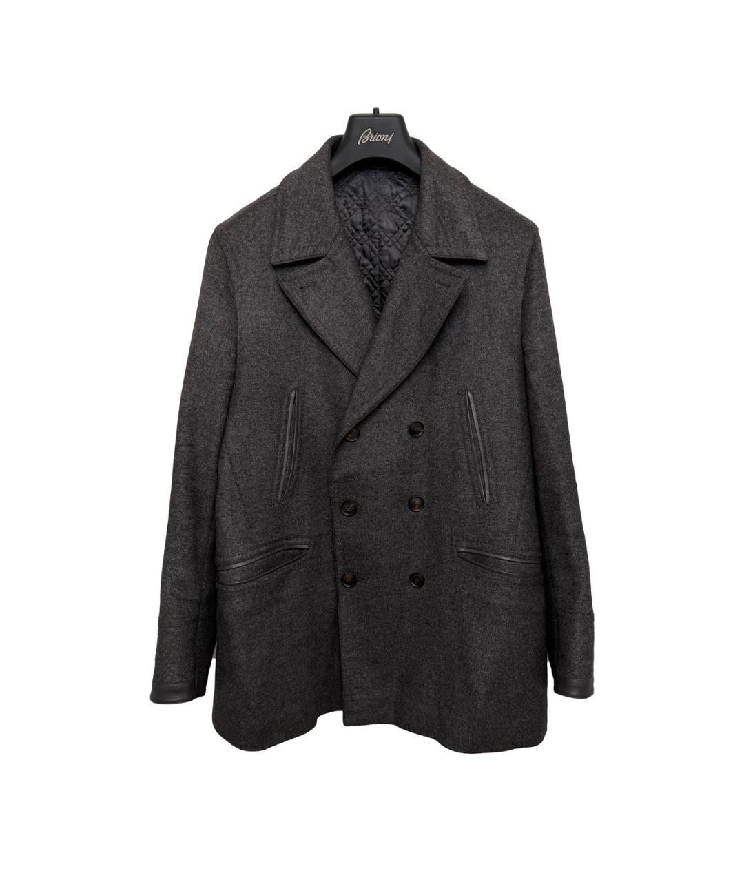 BRIONI Коричневое хлопковое пальто, фото 4