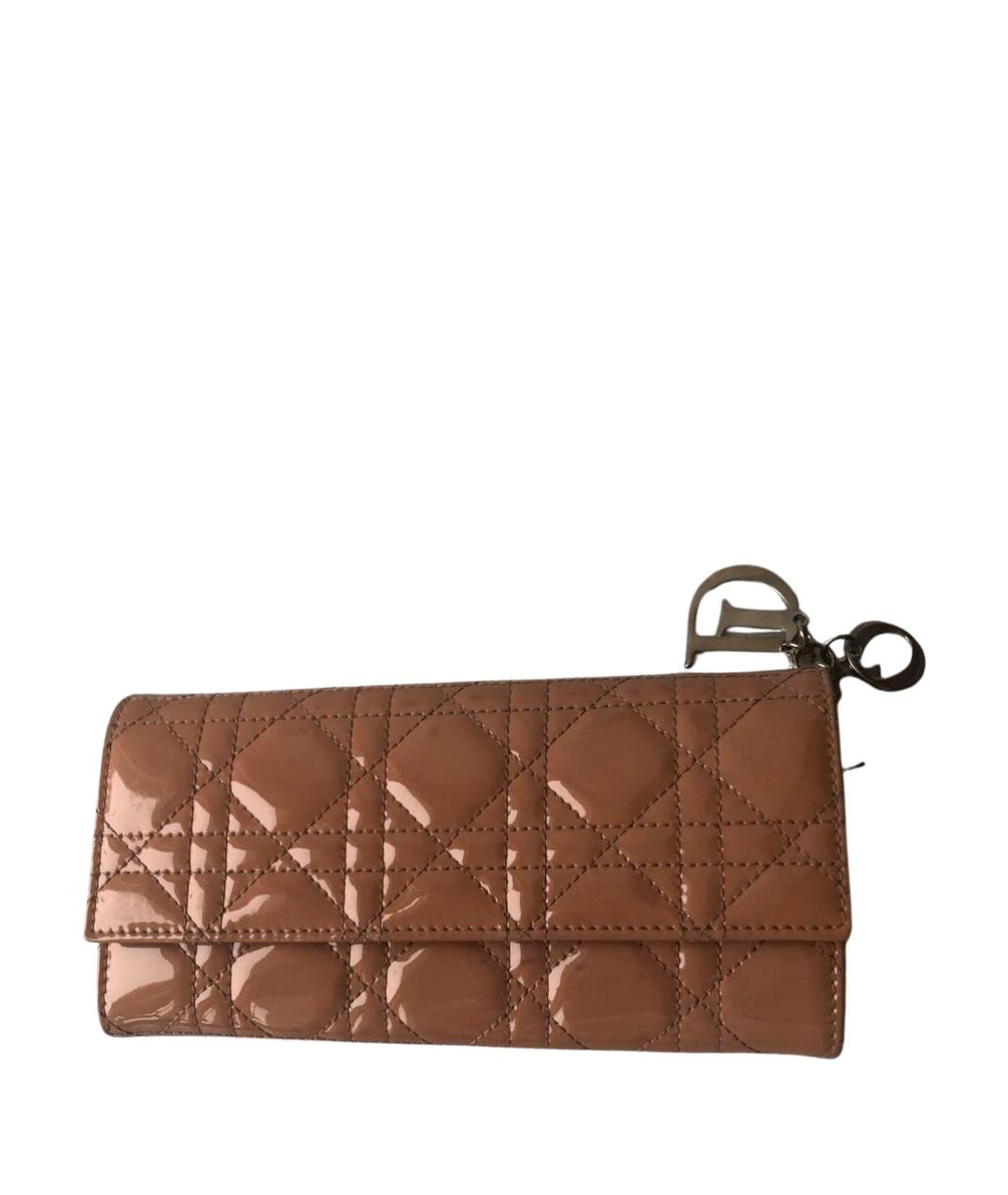 CHRISTIAN DIOR Розовый кошелек из лакированной кожи, фото 1