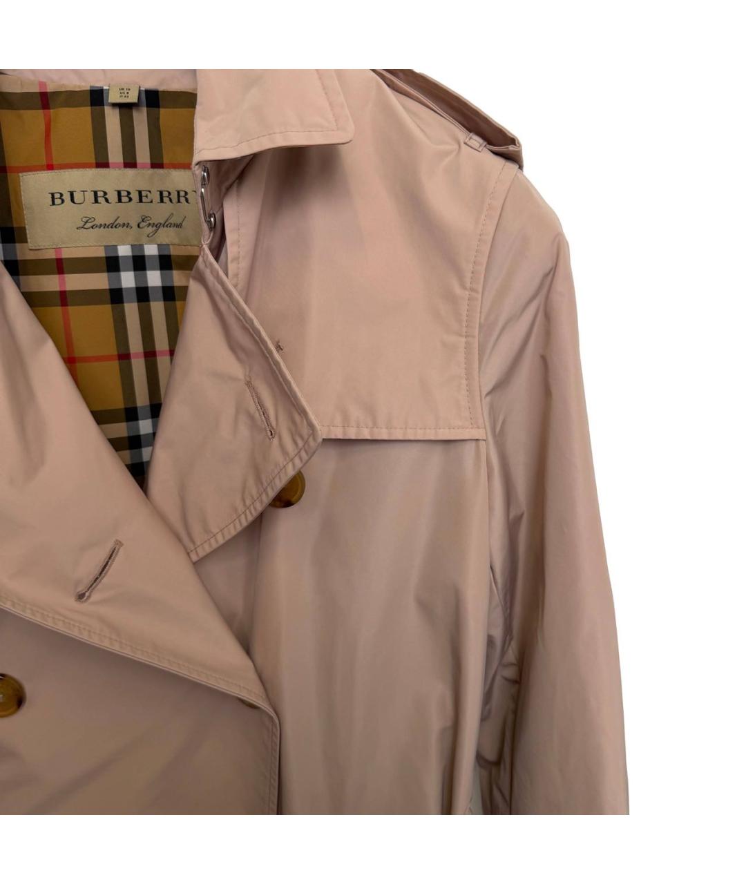 BURBERRY Бежевый хлопковый тренч/плащ, фото 2