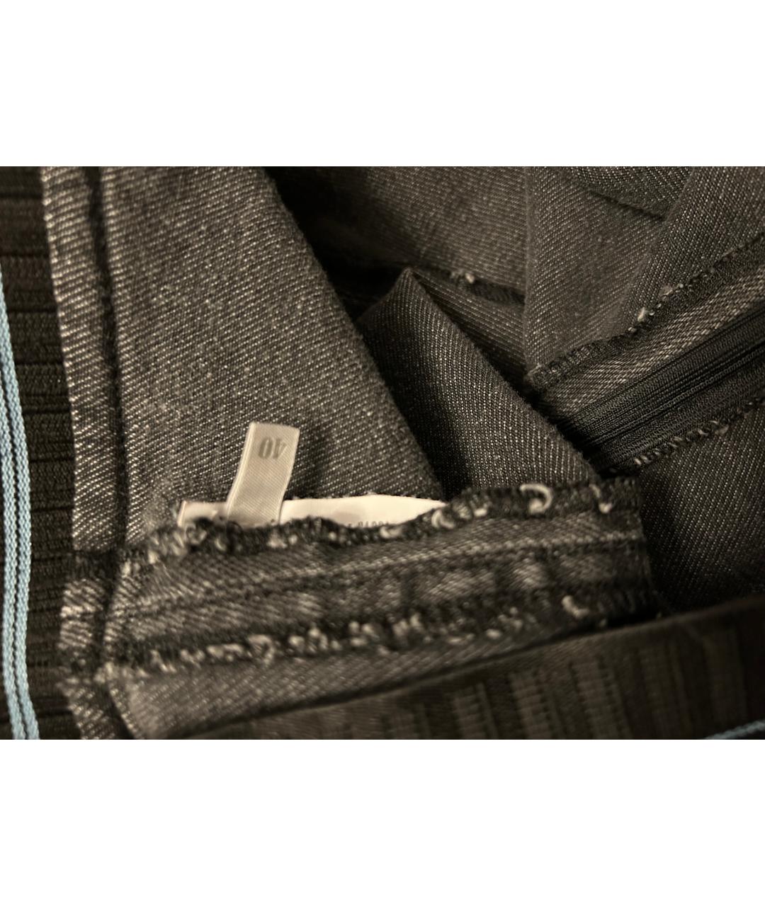 PRADA Антрацитовые хлопко-эластановые джинсы слим, фото 6