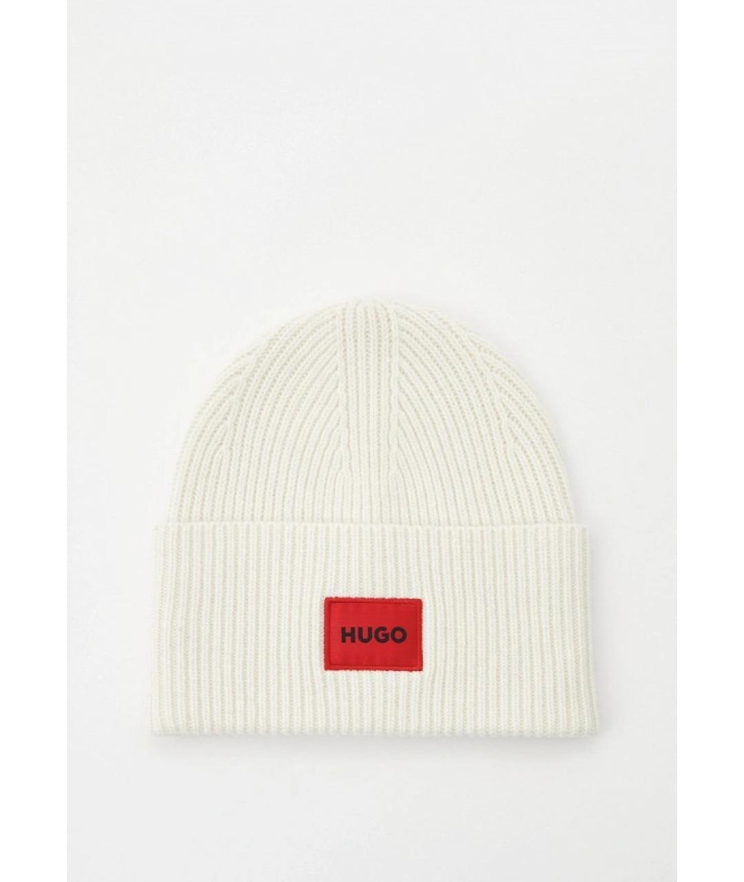 HUGO Белая шерстяная шапка, фото 7