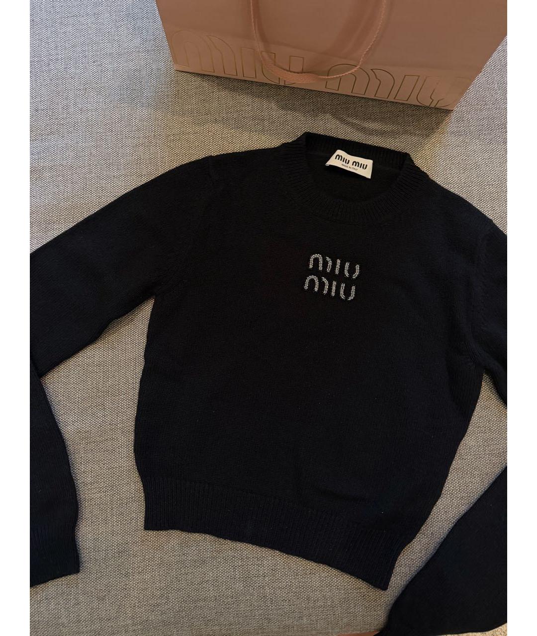 MIU MIU Черный кашемировый джемпер / свитер, фото 8