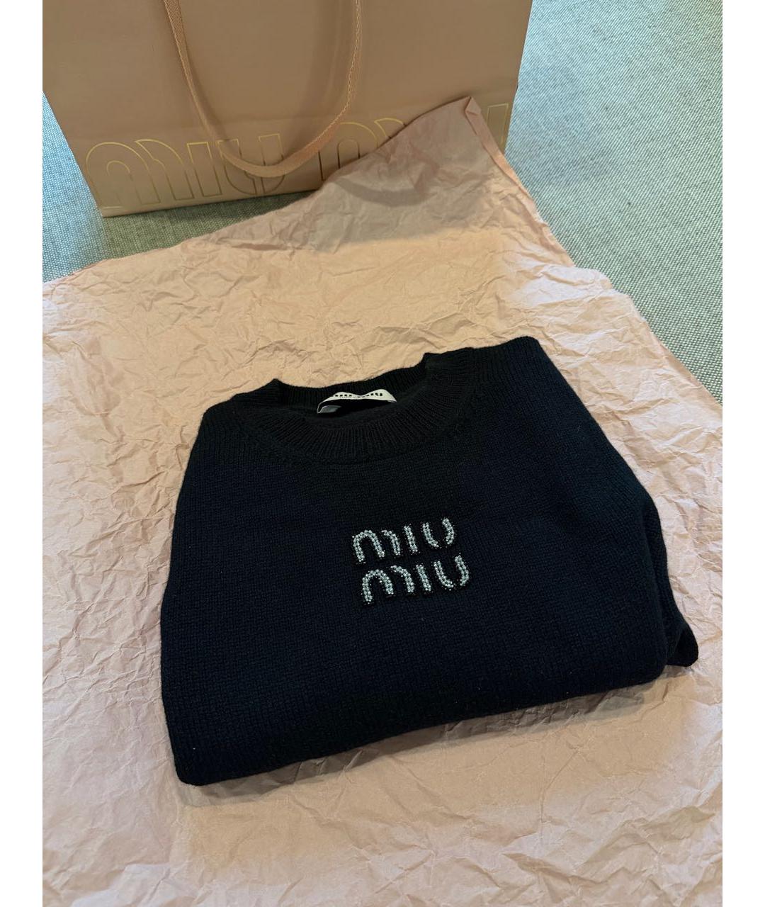 MIU MIU Черный кашемировый джемпер / свитер, фото 3
