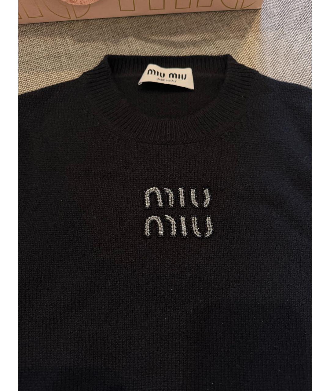 MIU MIU Черный кашемировый джемпер / свитер, фото 4