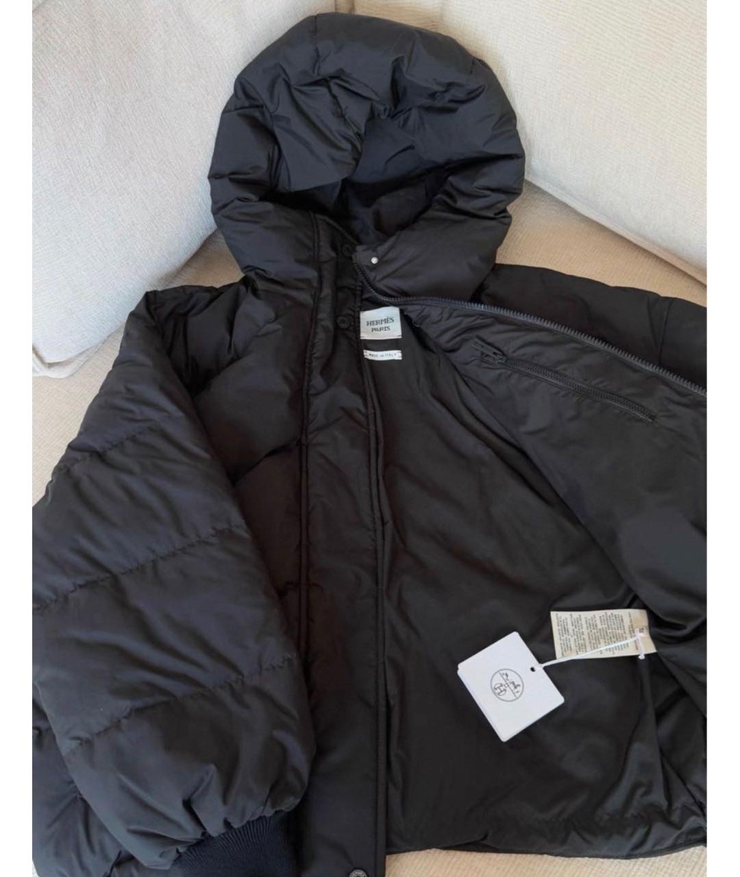 HERMES Черный пуховик, фото 5