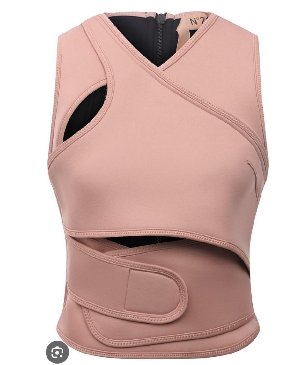 NO. 21 Коралловая полиэстеровая майка, фото 5