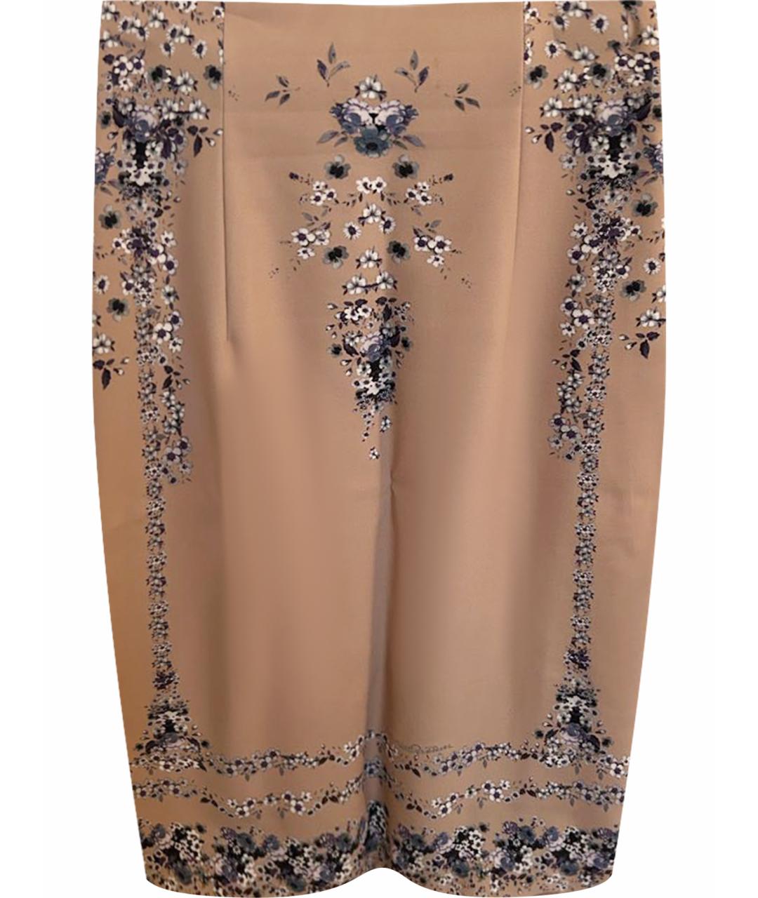 CAVALLI CLASS Бежевая полиамидовая юбка миди, фото 1