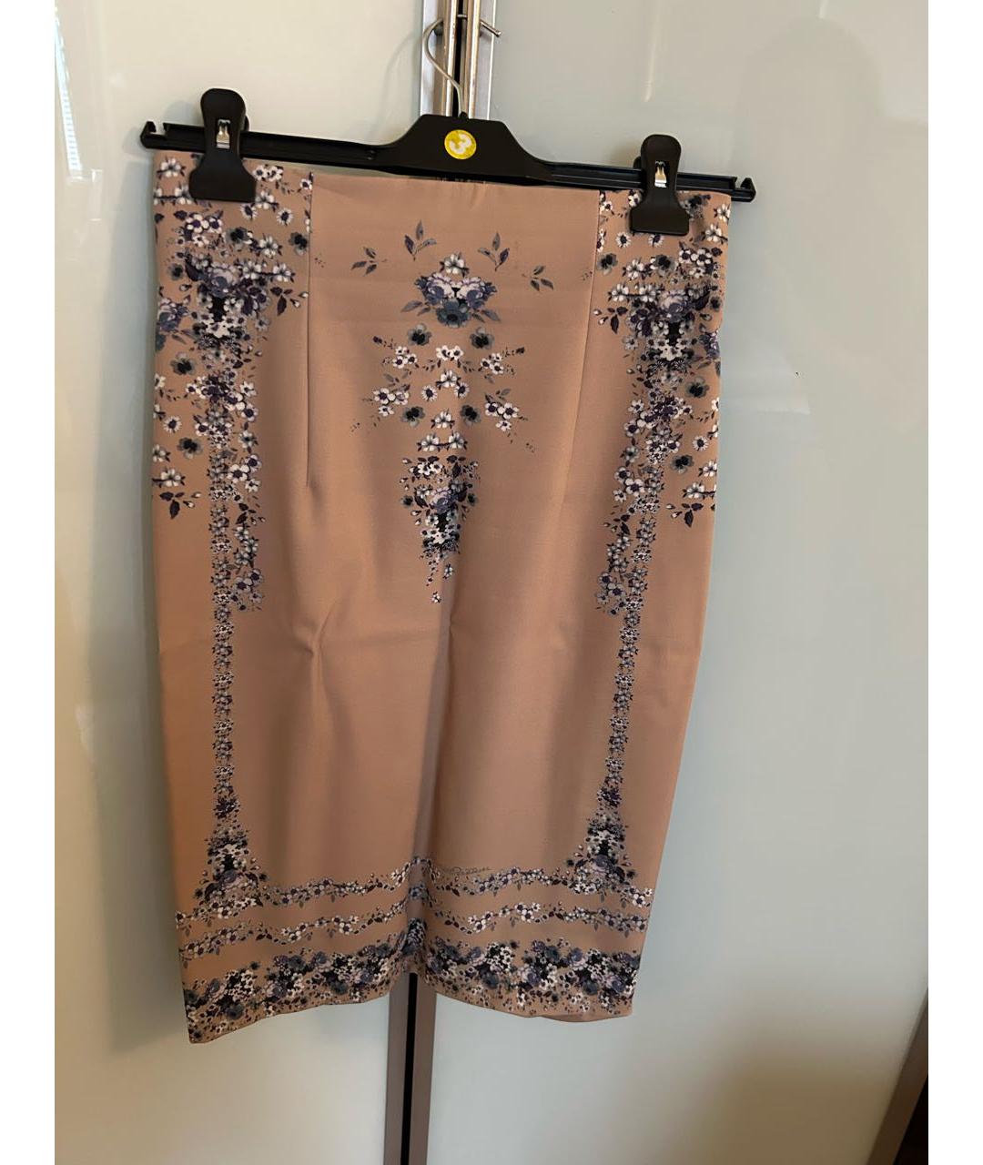 CAVALLI CLASS Бежевая полиамидовая юбка миди, фото 7