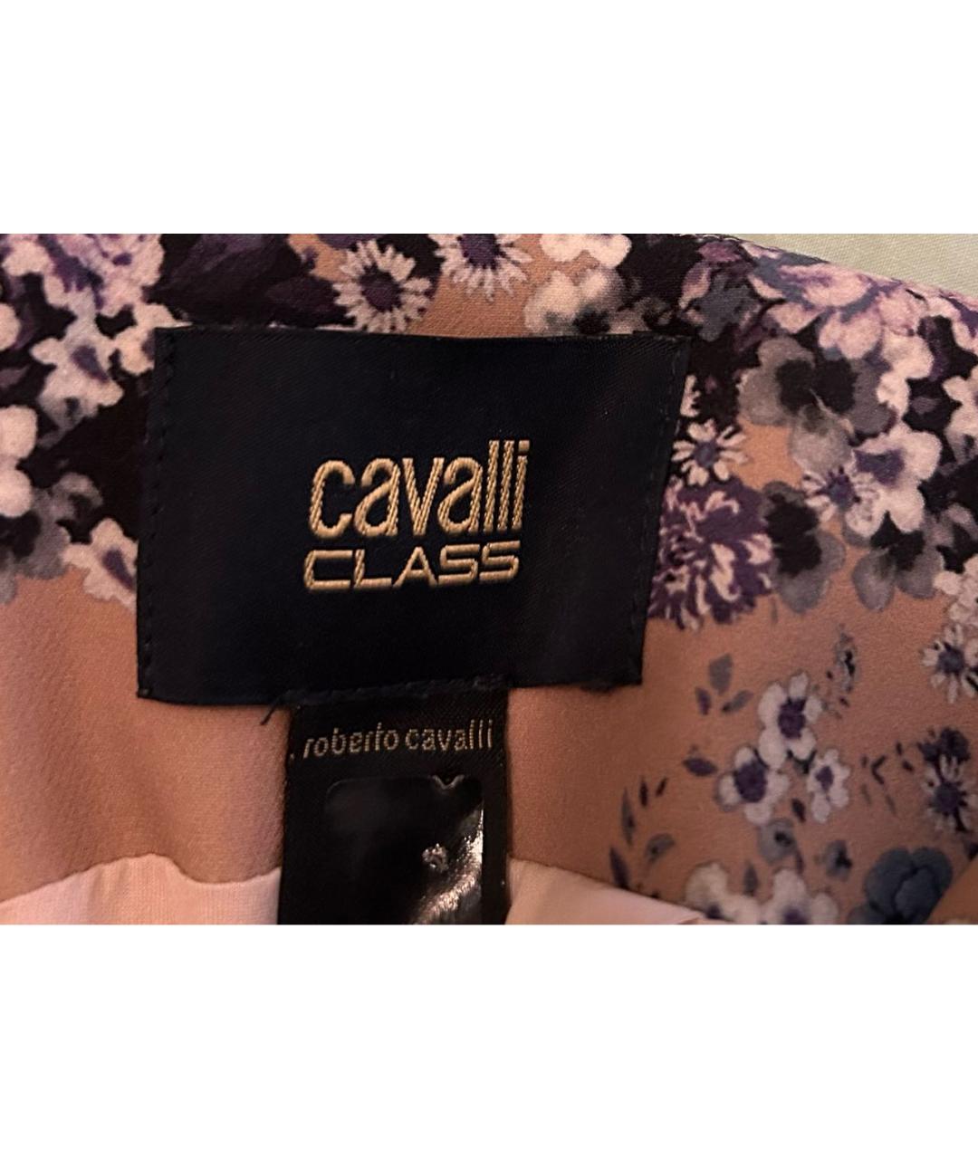 CAVALLI CLASS Бежевая полиамидовая юбка миди, фото 4