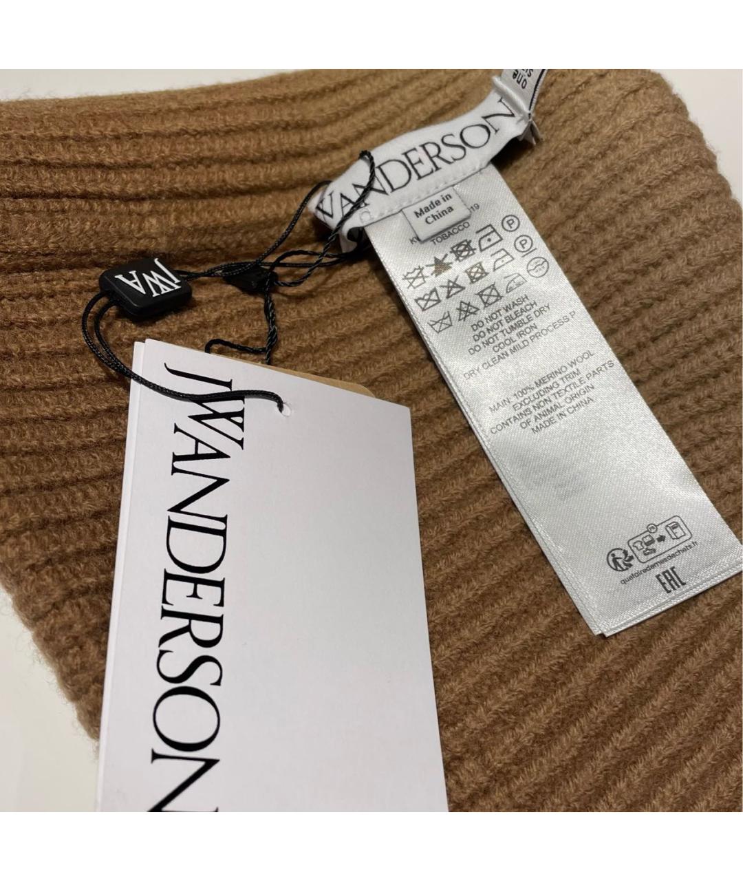 J.W.ANDERSON Коричневая шерстяная шапка, фото 4