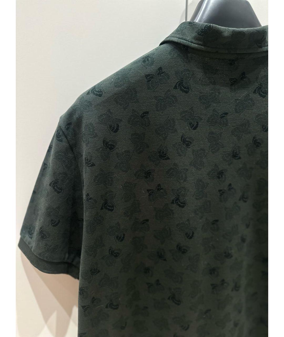 BOTTEGA VENETA Зеленые хлопковое поло с коротким рукавом, фото 4