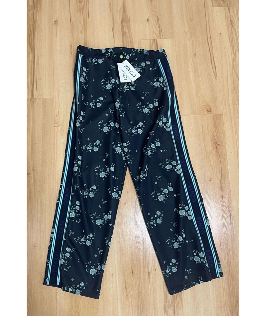 KENZO Мульти хлопко-эластановые брюки широкие, фото 8