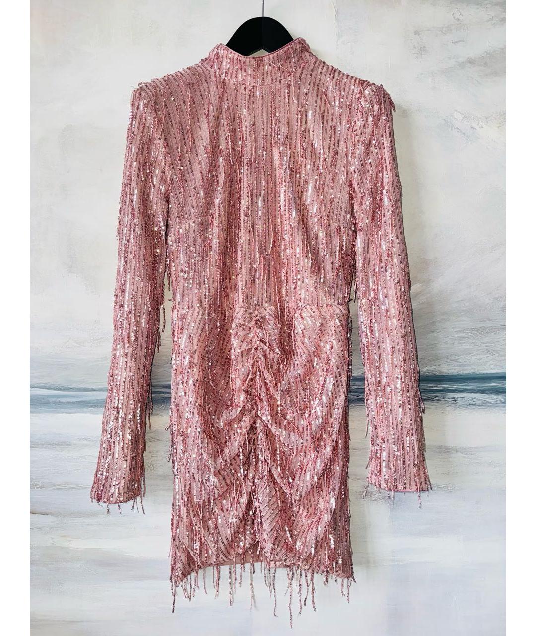 ROTATE Розовое полиэстеровое вечернее платье, фото 8