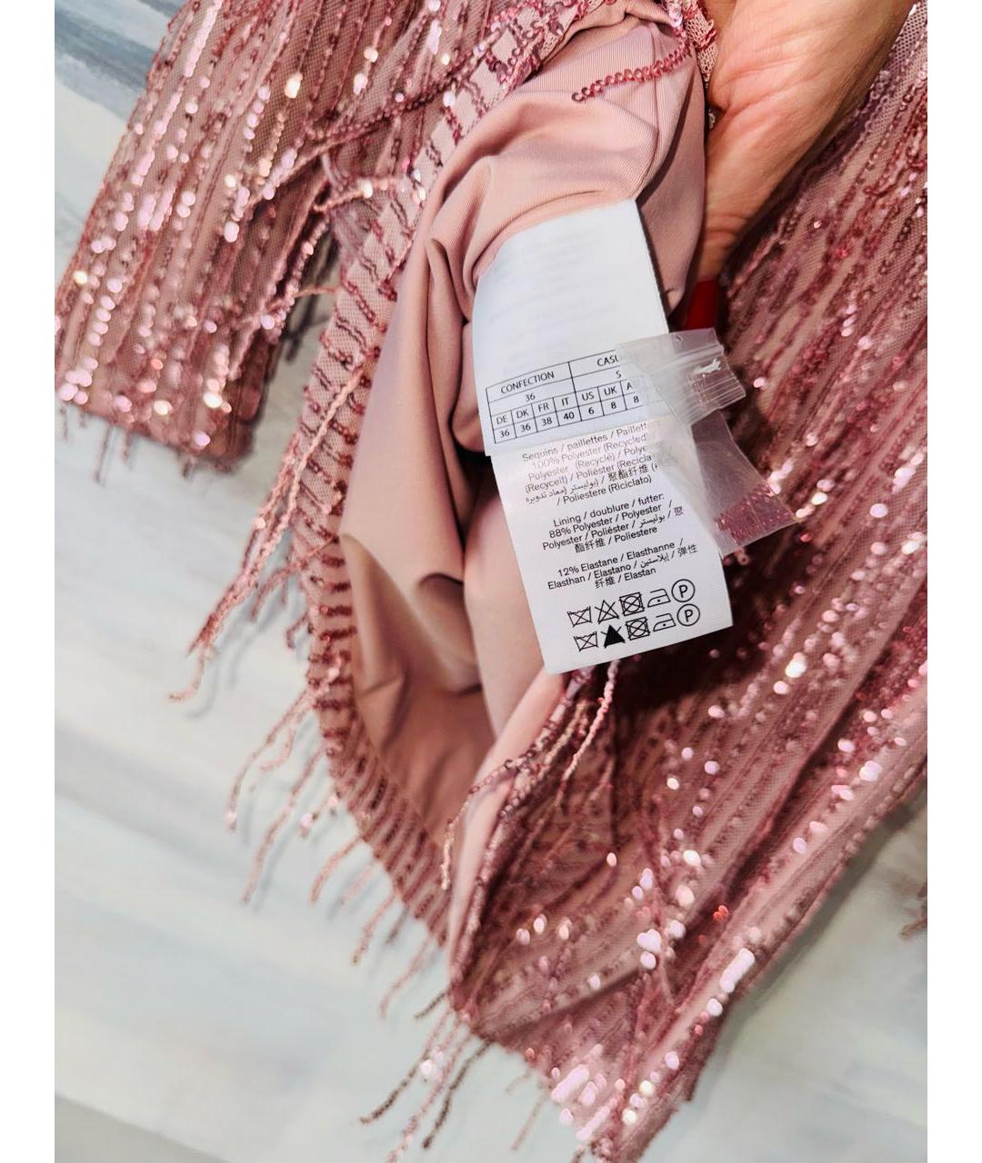 ROTATE Розовое полиэстеровое вечернее платье, фото 7