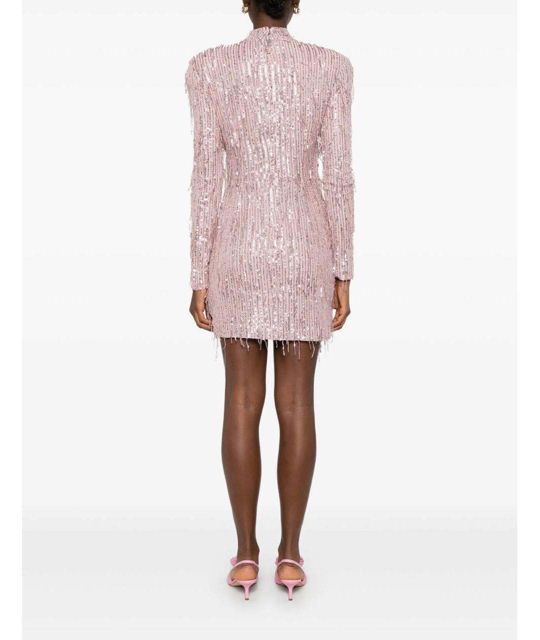 ROTATE Розовое полиэстеровое вечернее платье, фото 4