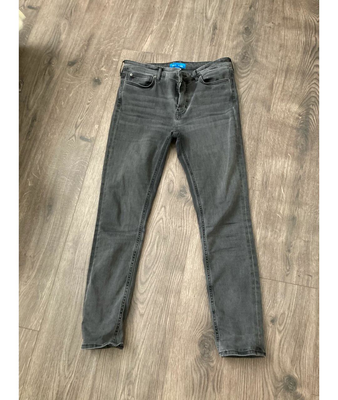 MIH JEANS Серые хлопко-эластановые джинсы слим, фото 2