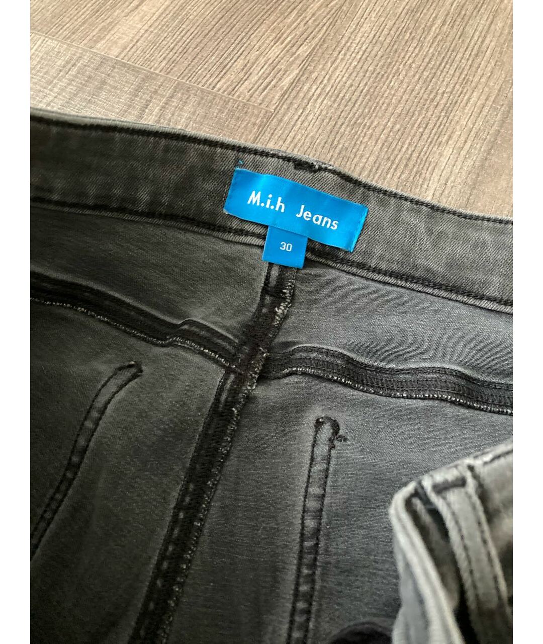 MIH JEANS Серые хлопко-эластановые джинсы слим, фото 3