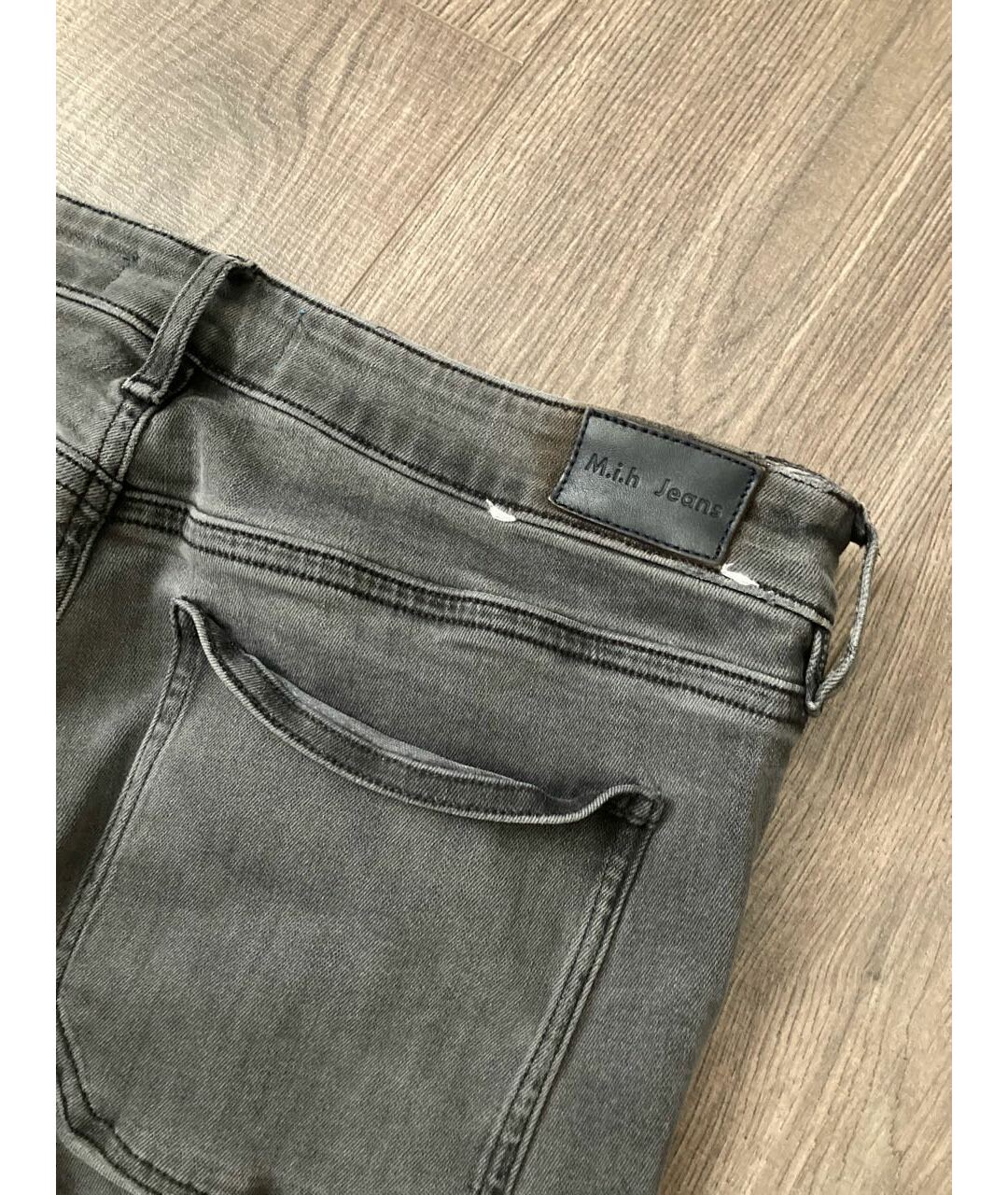 MIH JEANS Серые хлопко-эластановые джинсы слим, фото 6