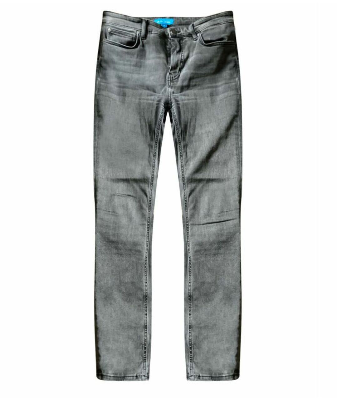 MIH JEANS Серые хлопко-эластановые джинсы слим, фото 1