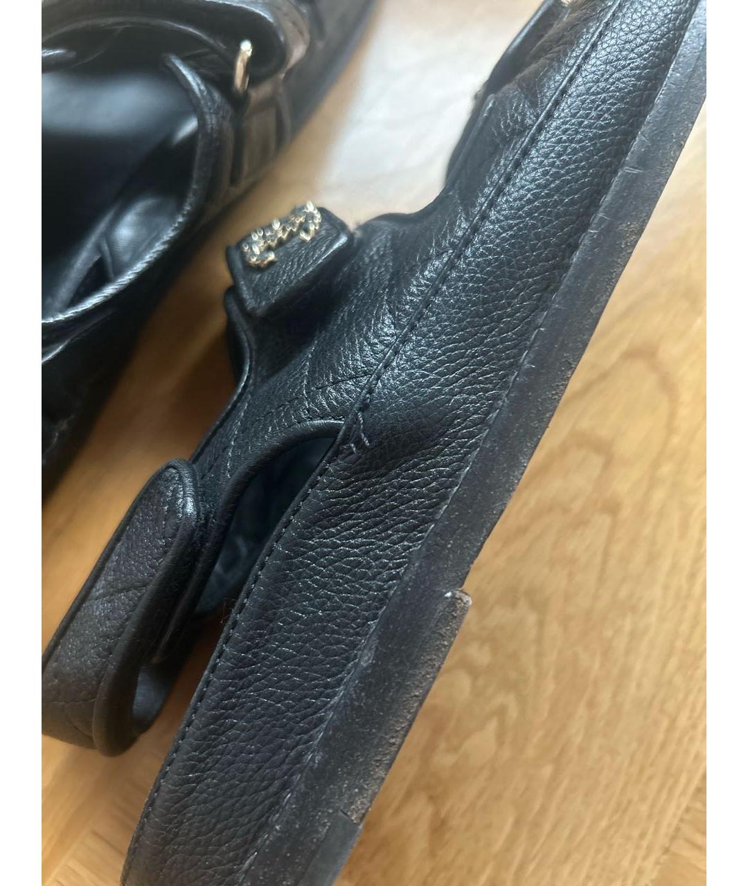 CHANEL Черные кожаные сандалии, фото 5