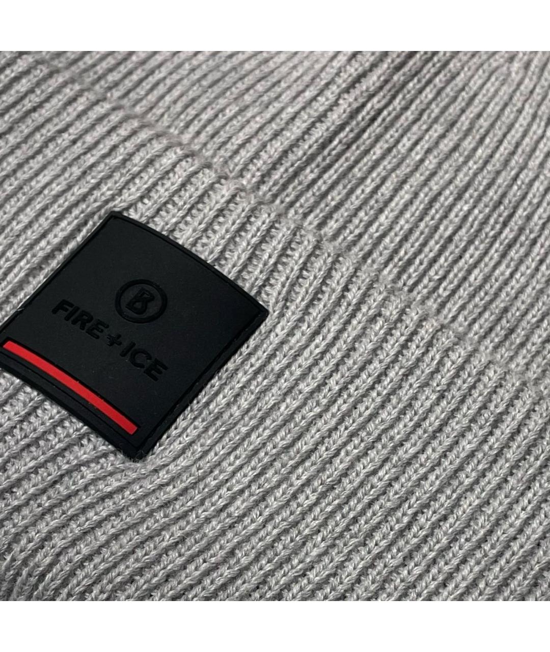 BOGNER Серая шерстяная шапка, фото 3