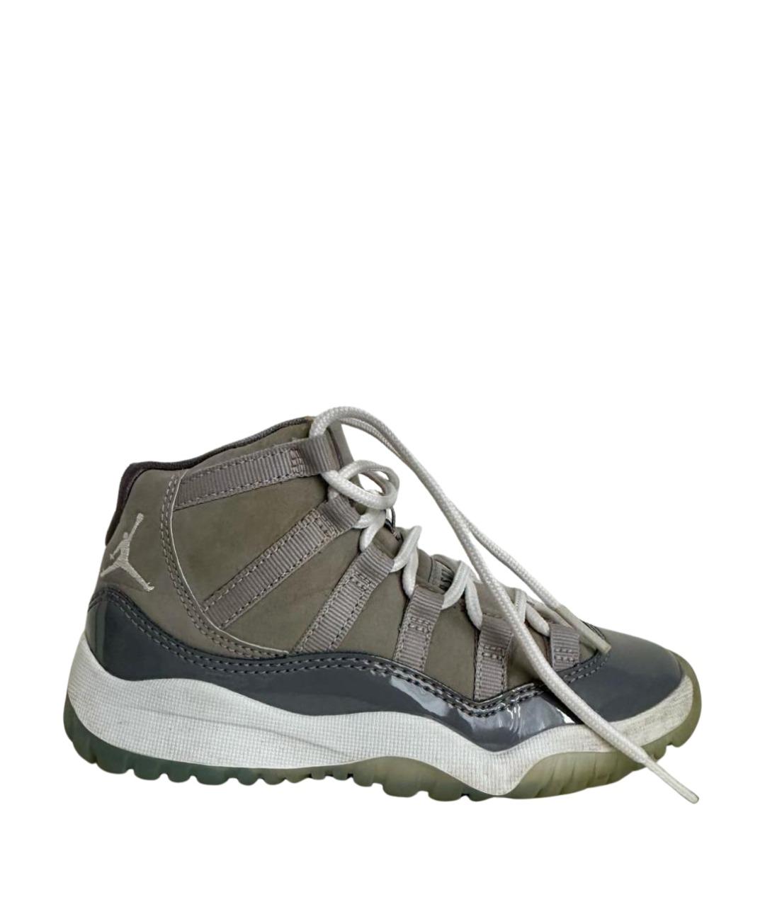 JORDAN Серые замшевые кеды, фото 1