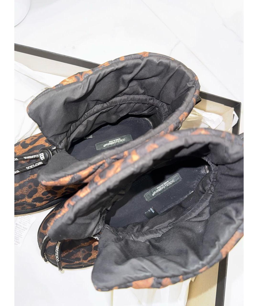 DOLCE&GABBANA Коричневые синтетические полусапоги, фото 3