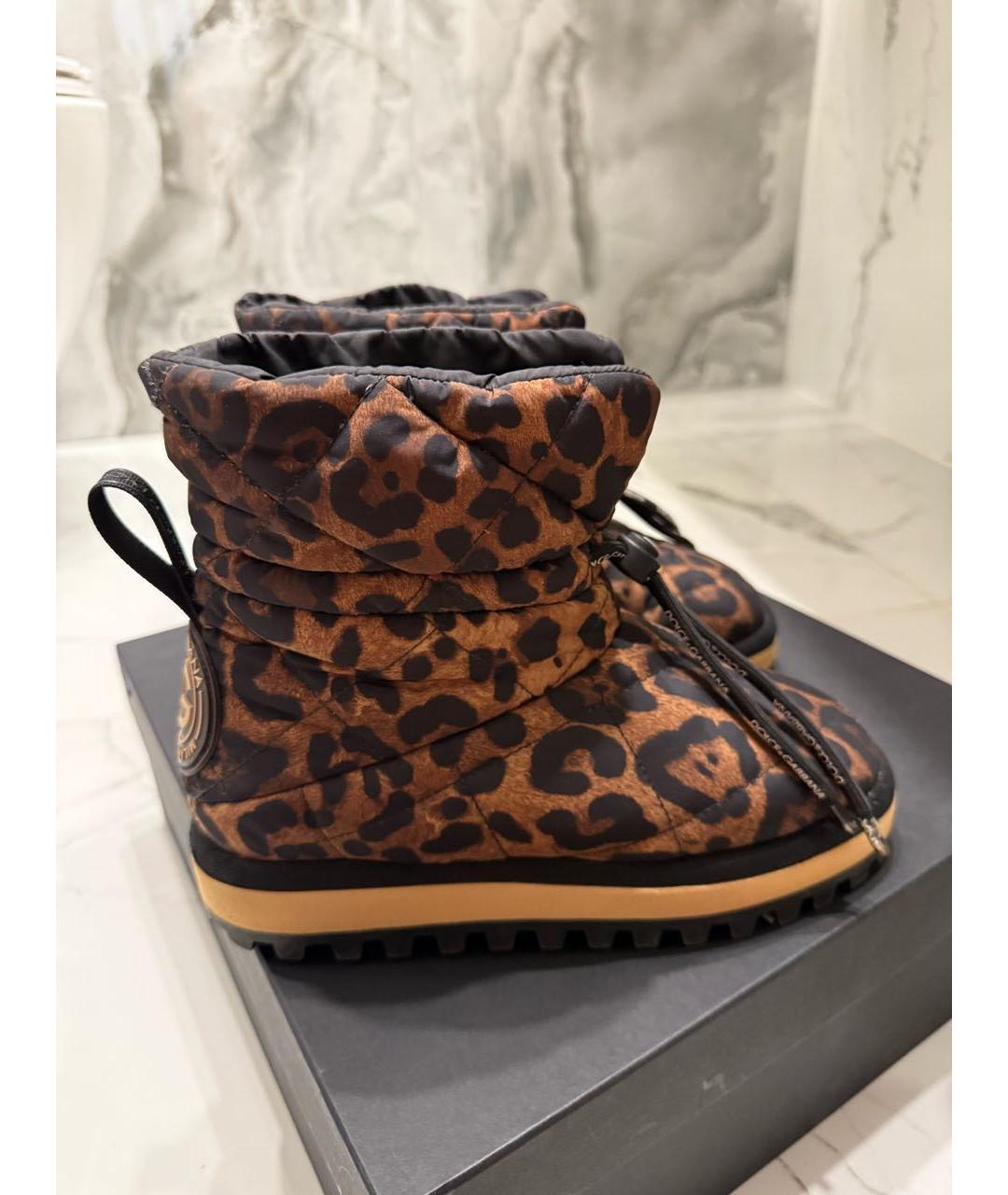 DOLCE&GABBANA Коричневые синтетические полусапоги, фото 6