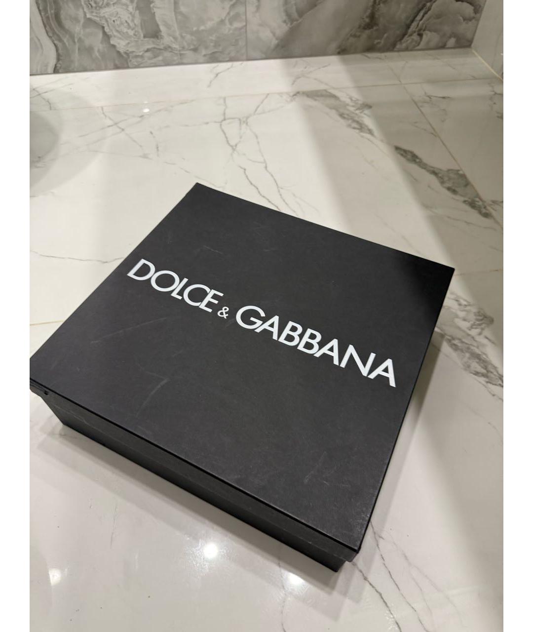 DOLCE&GABBANA Коричневые синтетические полусапоги, фото 4