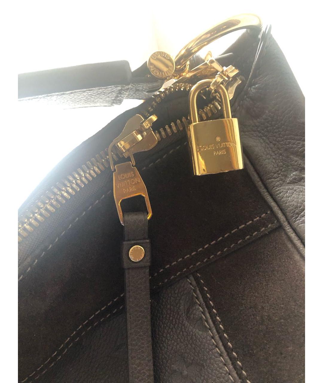 LOUIS VUITTON Коричневая кожаная сумка через плечо, фото 7