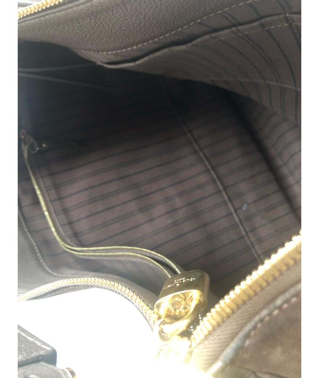 LOUIS VUITTON Коричневая кожаная сумка через плечо, фото 4