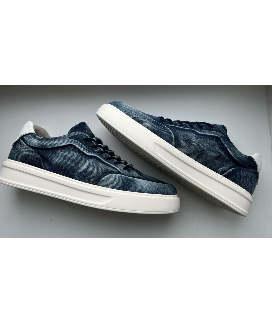 BARRACUDA Темно-синие текстильные низкие кроссовки / кеды, фото 7