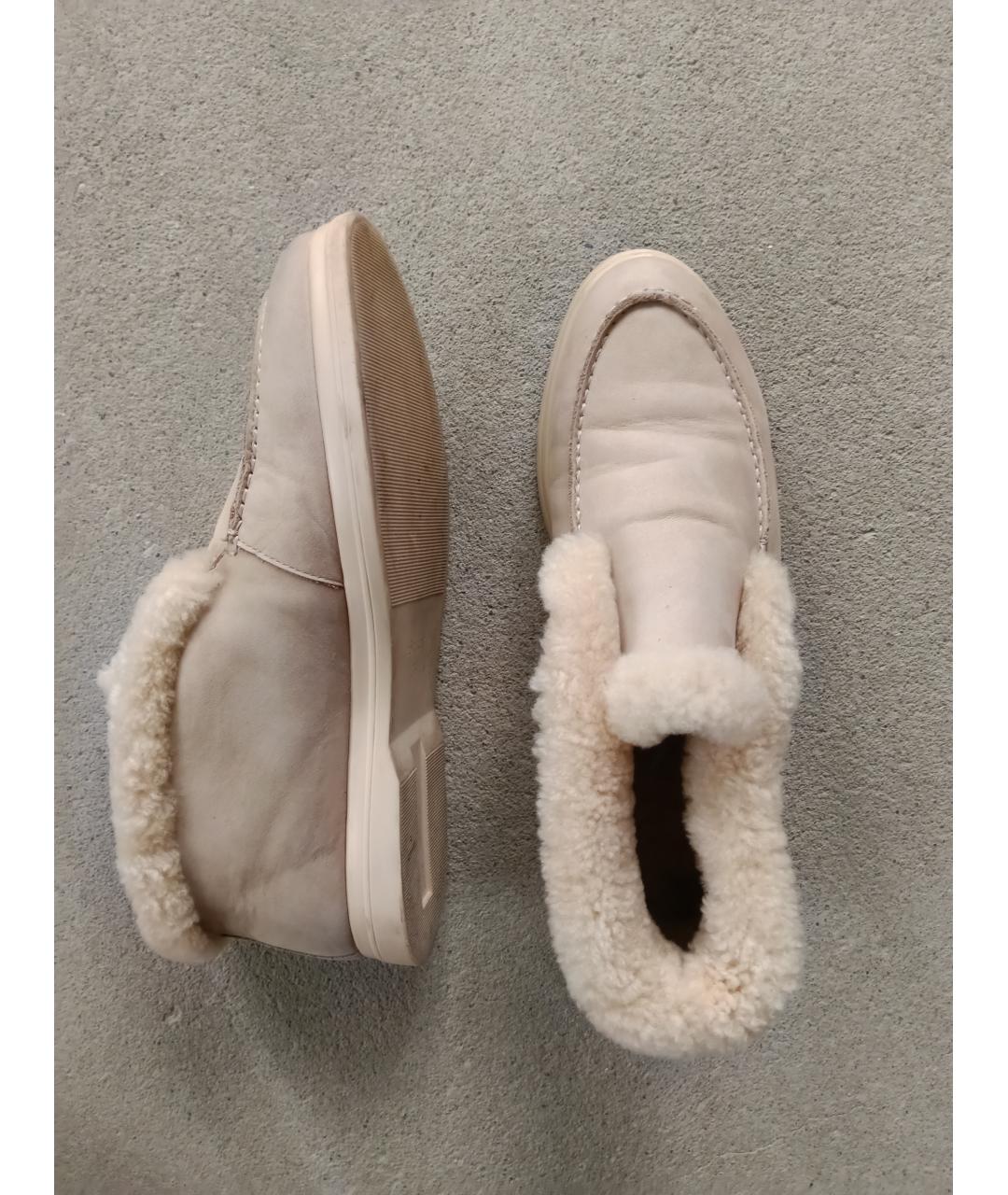 12 STOREEZ Бежевые нубуковые лоферы, фото 3