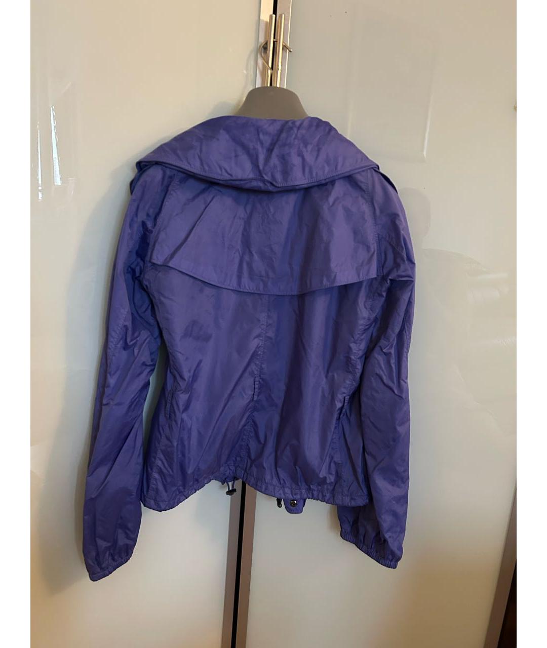 BURBERRY Синяя полиэстеровая куртка, фото 2