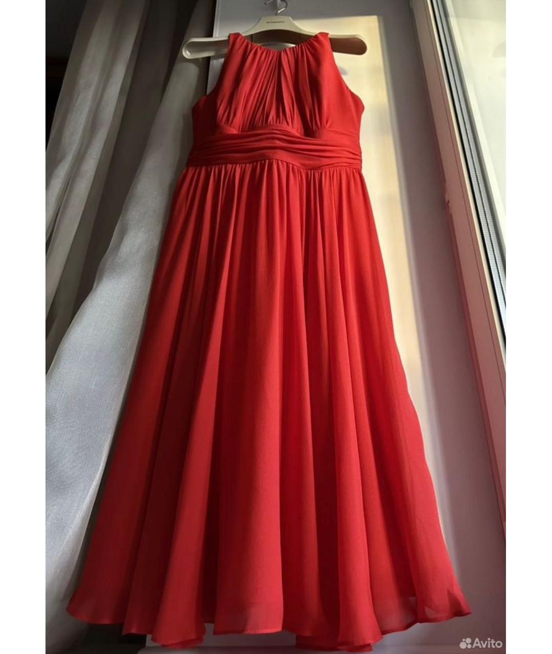 BADGLEY MISCHKA Красное шелковое вечернее платье, фото 9