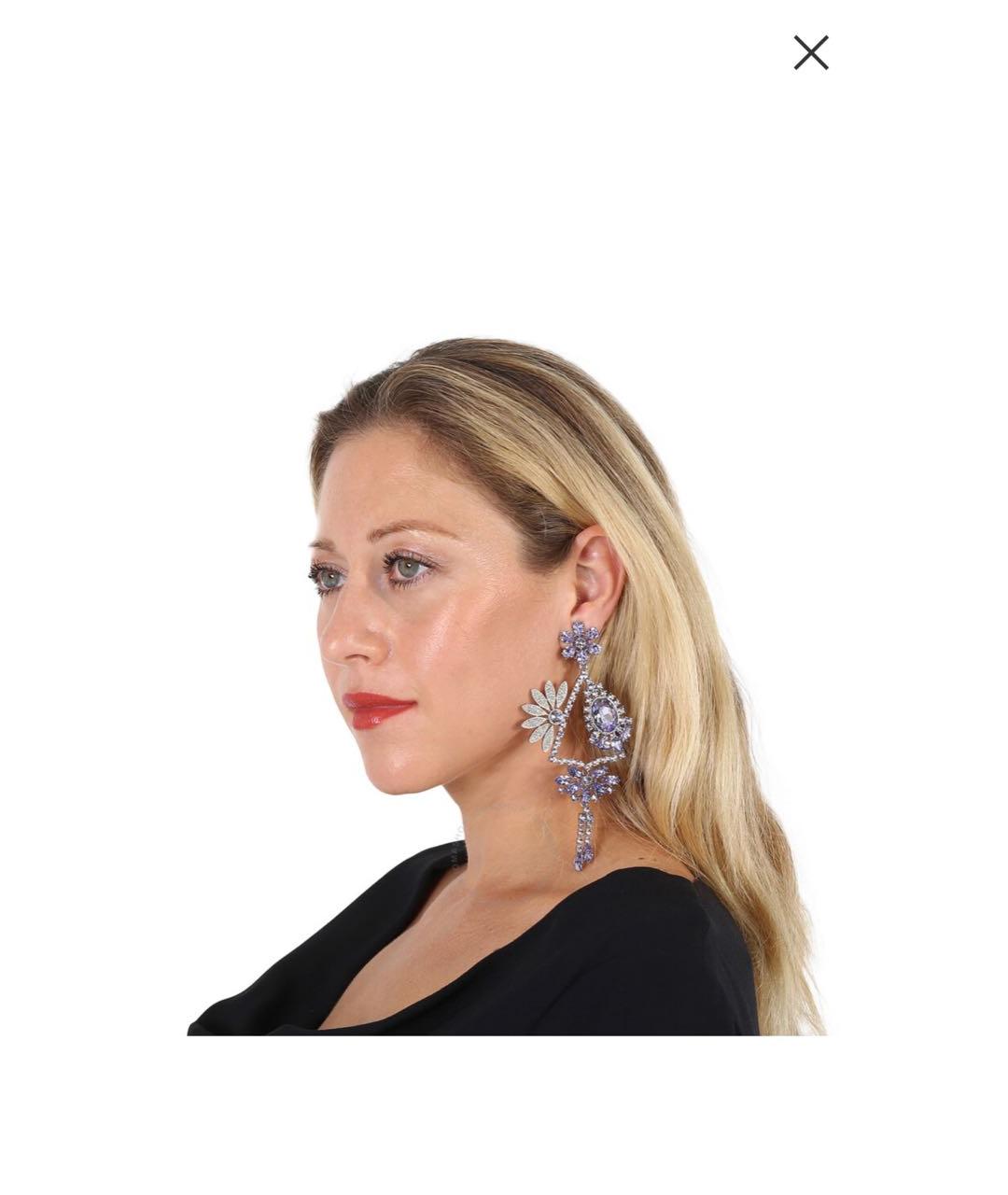 BURBERRY Фиолетовые клипсы, фото 5