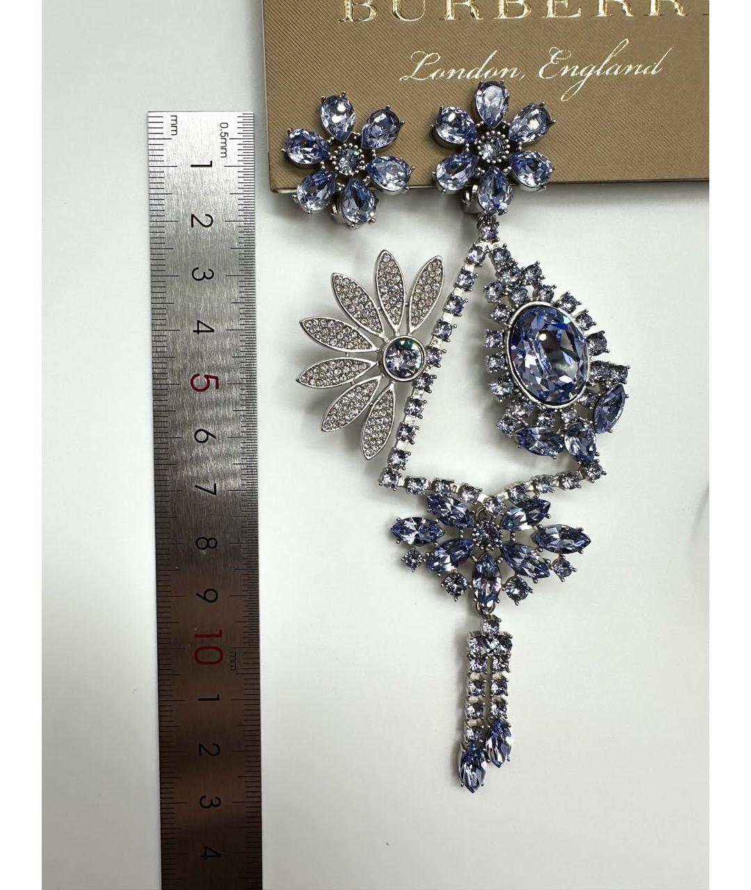 BURBERRY Фиолетовые клипсы, фото 7