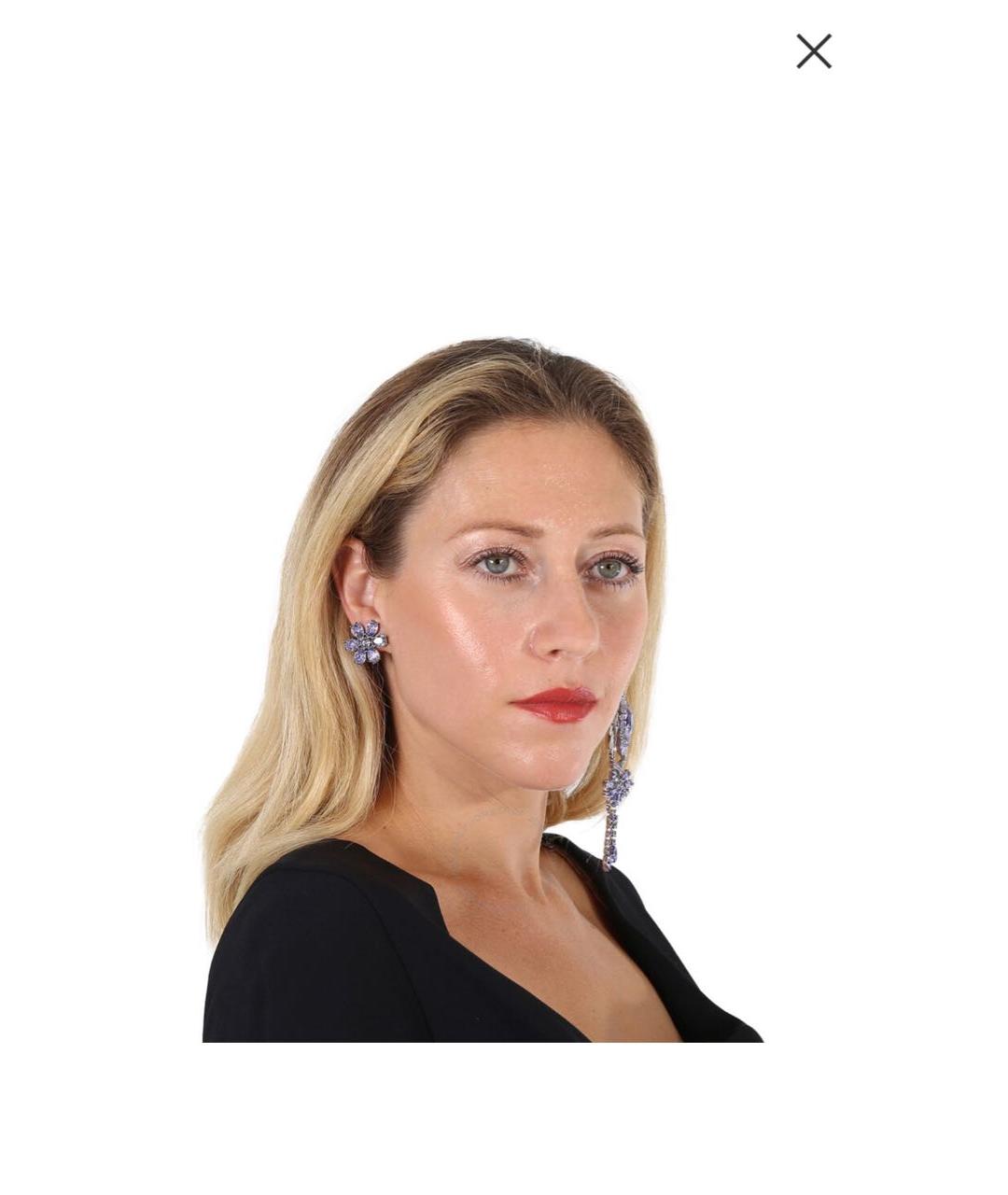 BURBERRY Фиолетовые клипсы, фото 6