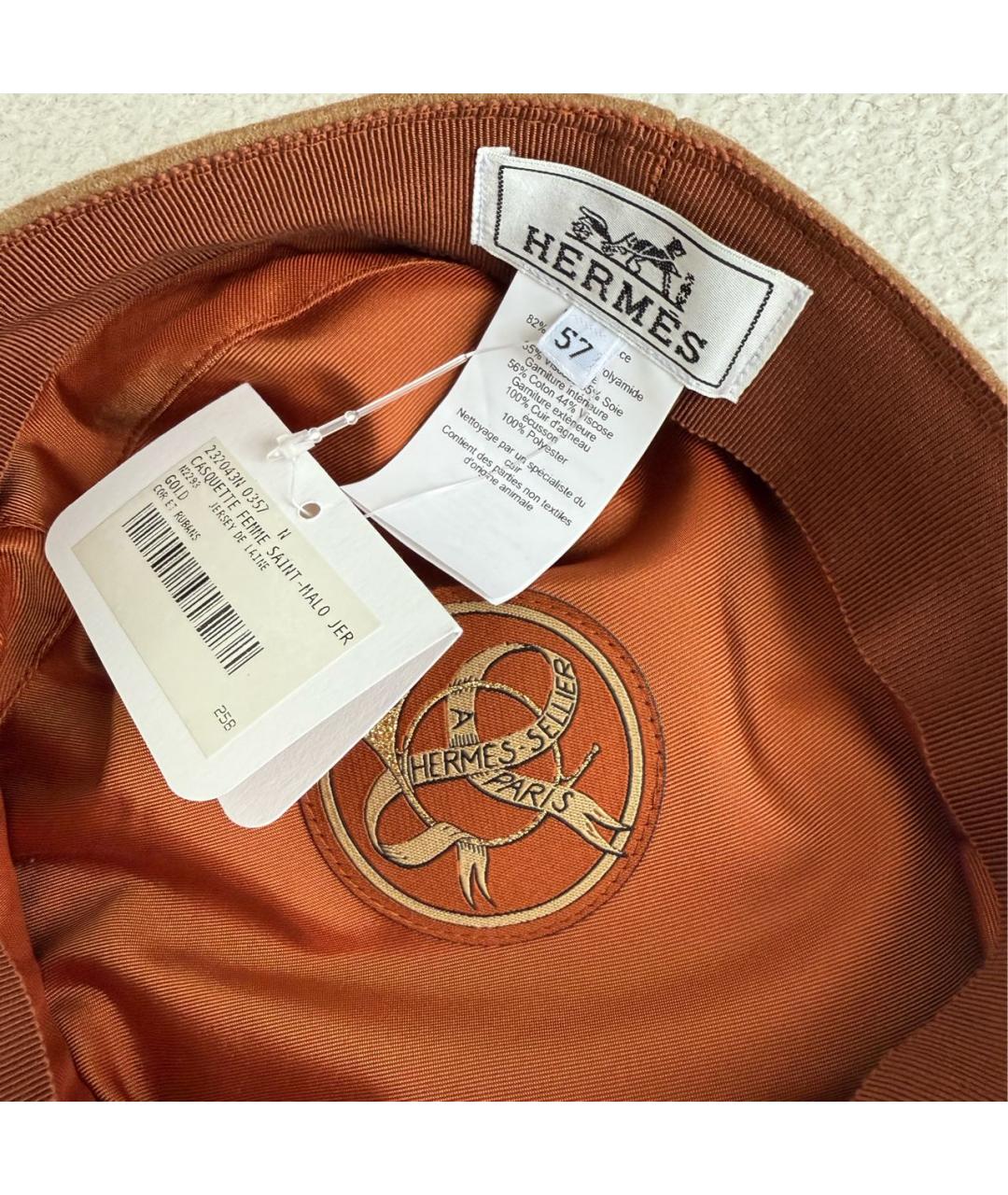 HERMES Коричневая шерстяная кепка, фото 5