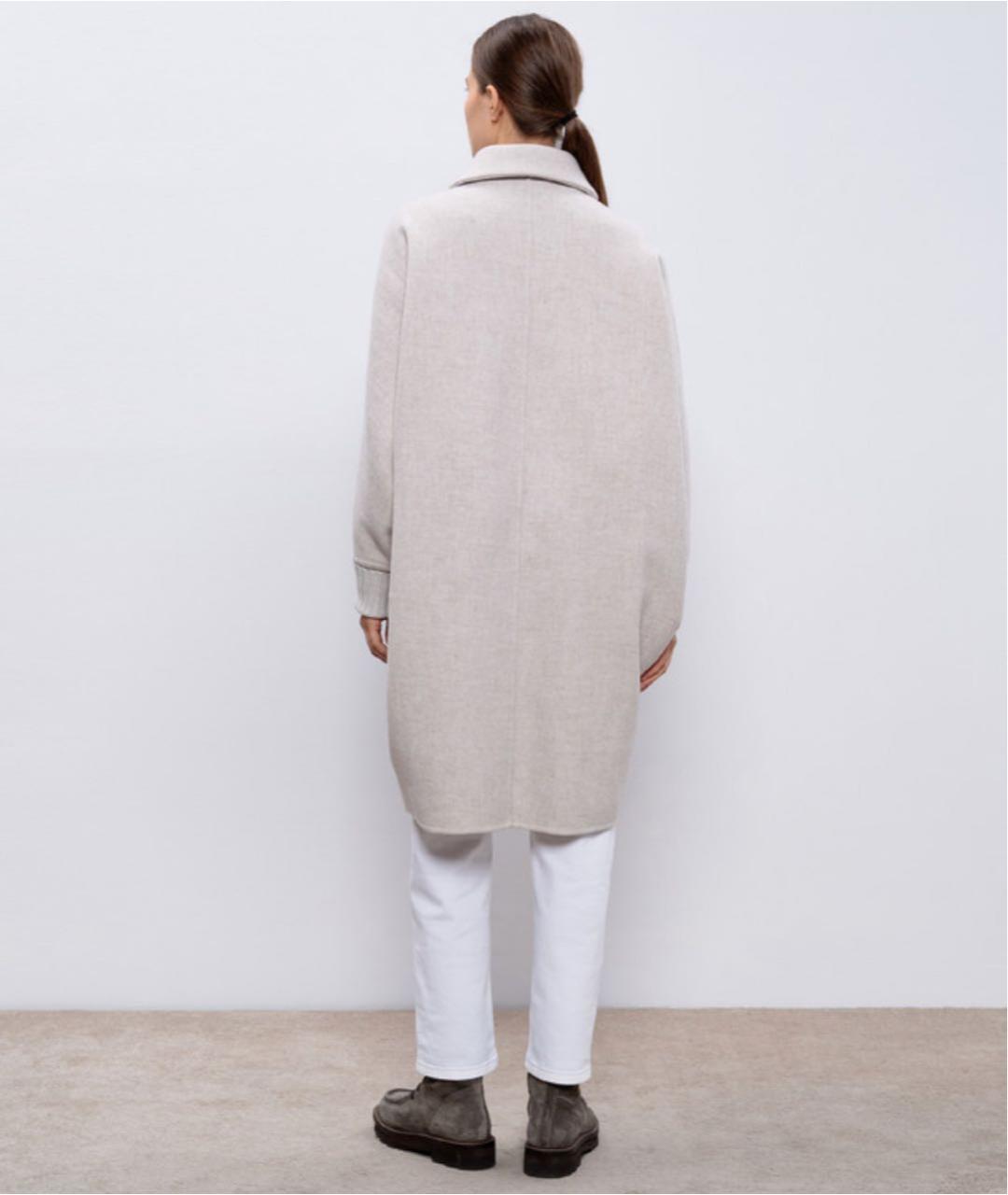 BRUNELLO CUCINELLI Бежевое кашемировое пальто, фото 3
