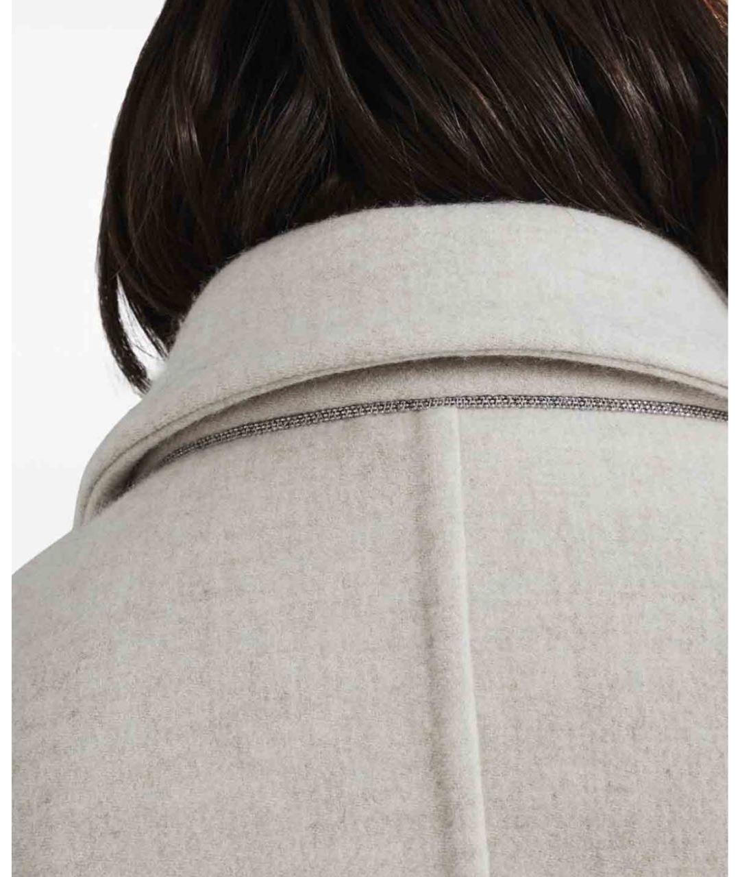 BRUNELLO CUCINELLI Бежевое кашемировое пальто, фото 5