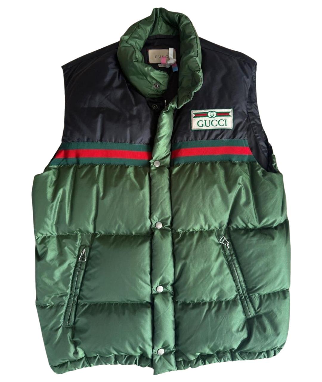 GUCCI Хаки полиамидовый жилет, фото 1
