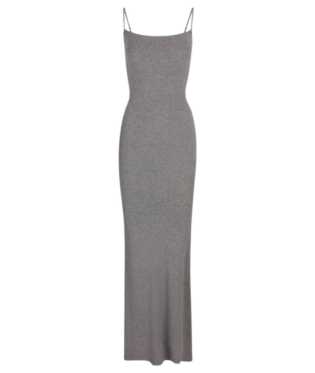 MIU MIU Серое хлопковое повседневное платье, фото 1