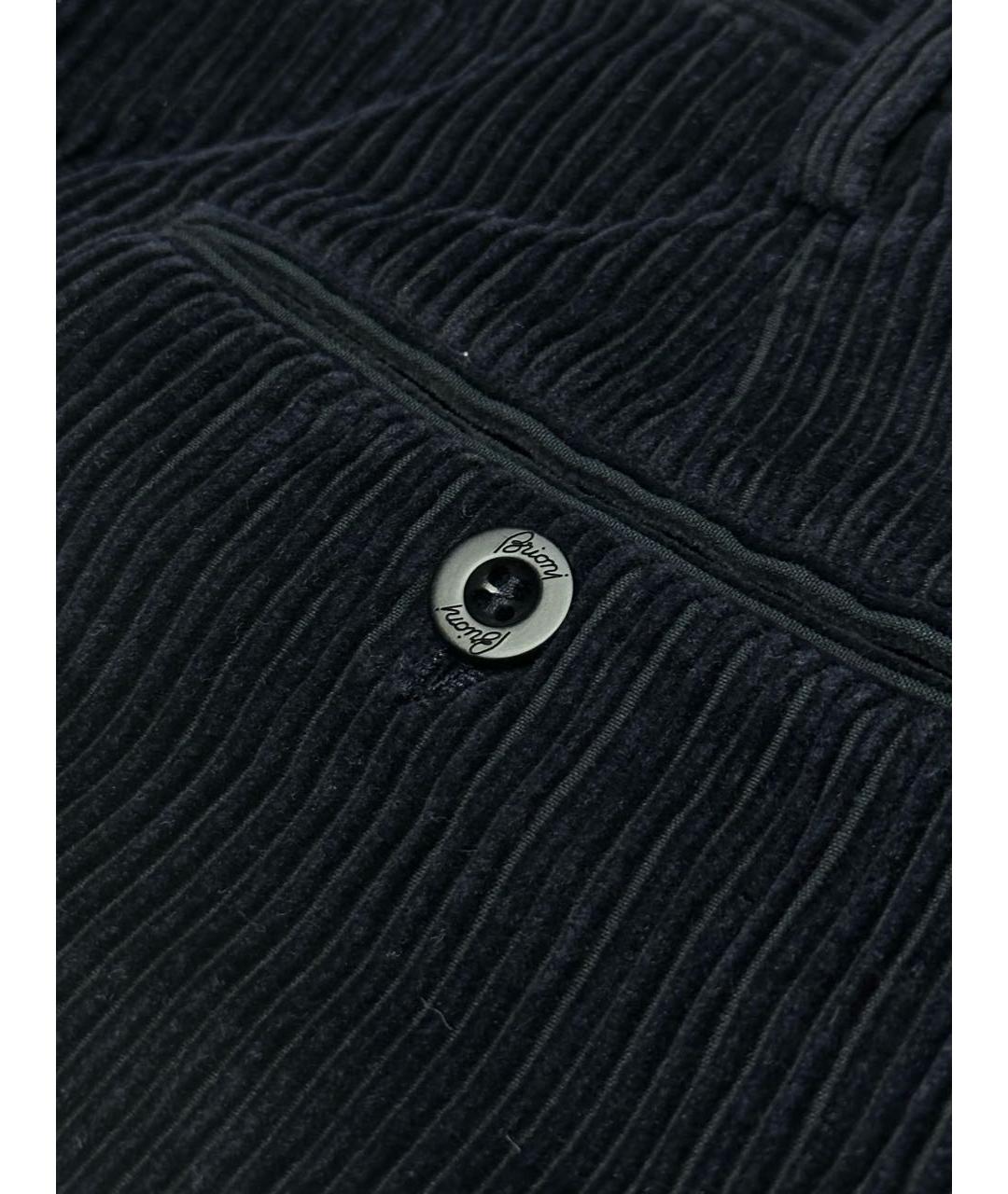 BRIONI Темно-синие хлопковые брюки чинос, фото 4