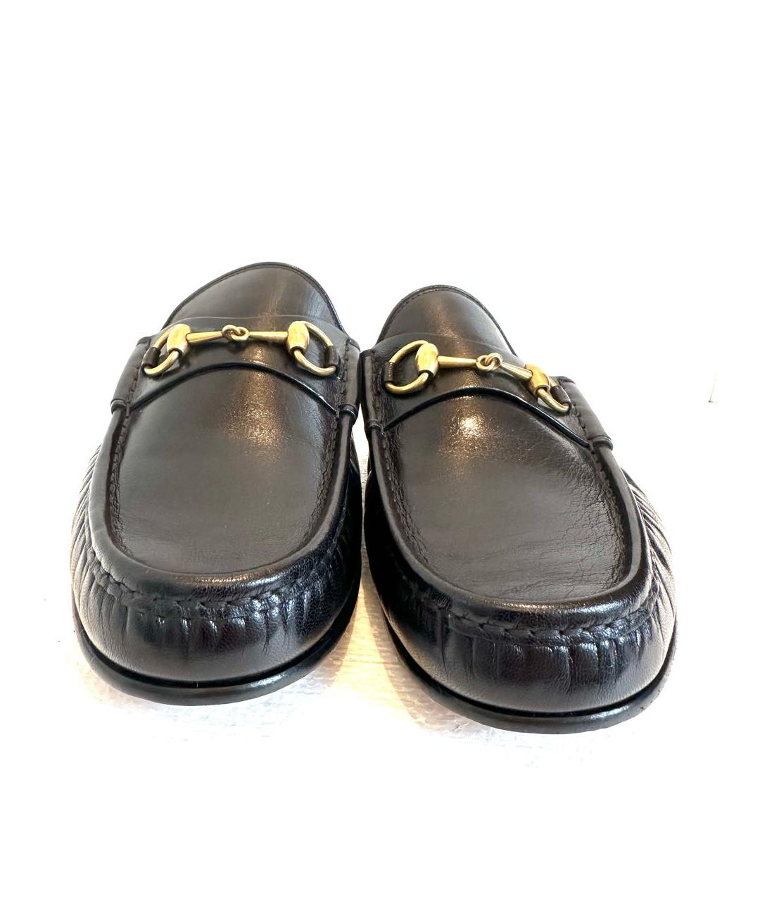 GUCCI Черные кожаные лоферы, фото 2