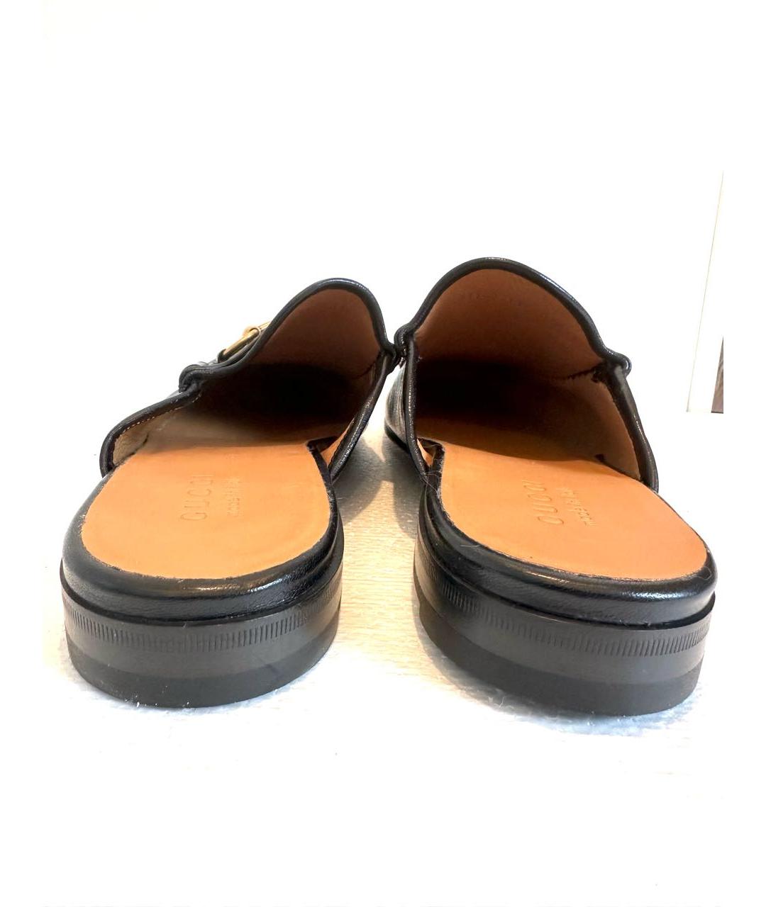 GUCCI Черные кожаные лоферы, фото 4