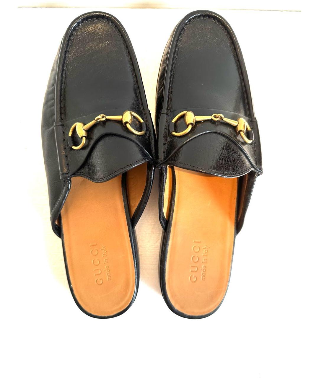 GUCCI Черные кожаные лоферы, фото 3